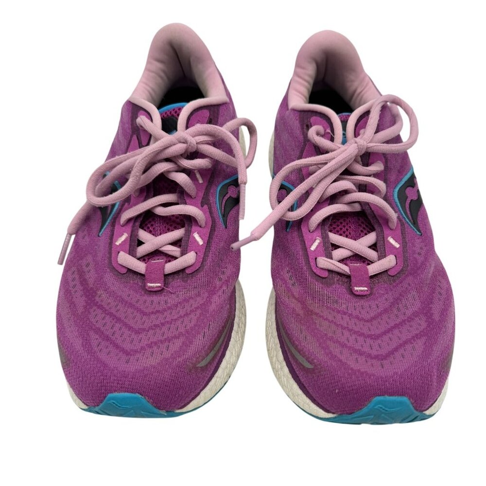 Saucony Womens Triumph 19 Running Shoes Size 9.5 Pink Mesh Activewear Lace Up